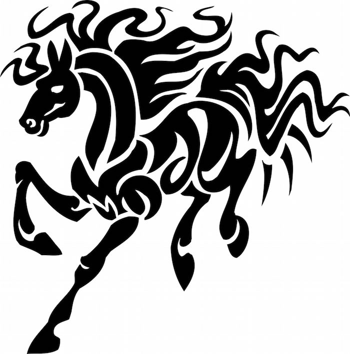 Horse head tribal tattoos Stock Vector by ©Seamartini 41887327